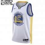 Maillot NBA Golden State Warriors Jonathan Kuminga 00 Nike 2022-23 Association Edition Blanc Swingman - Enfant